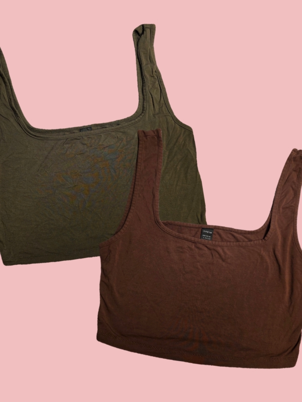 Bundle of 2 Women’s Scoop Neck Cropped Tank Top